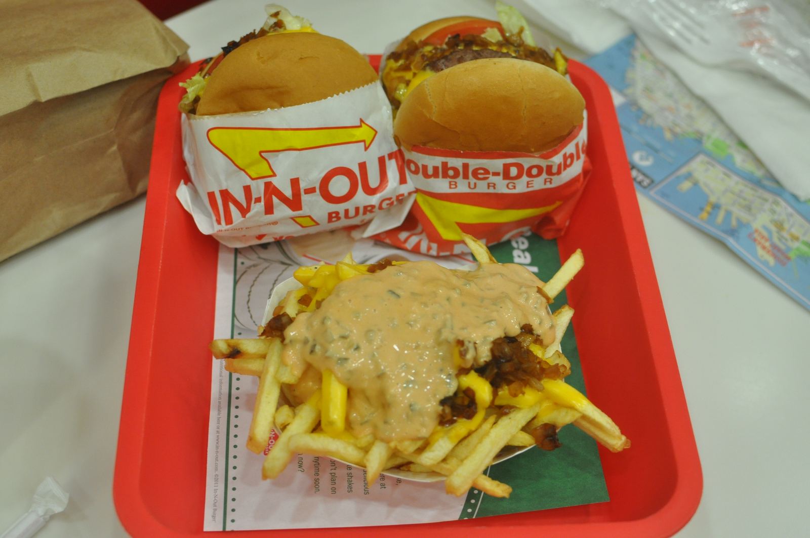 Animal Style burgers and fries